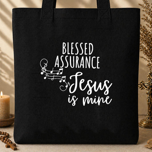 Blessed Assurance Jesus Is Mine Tote Bag
