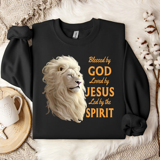 Blessed By God Loved By Jesus Led By The Spirit 01 Sweatshirt