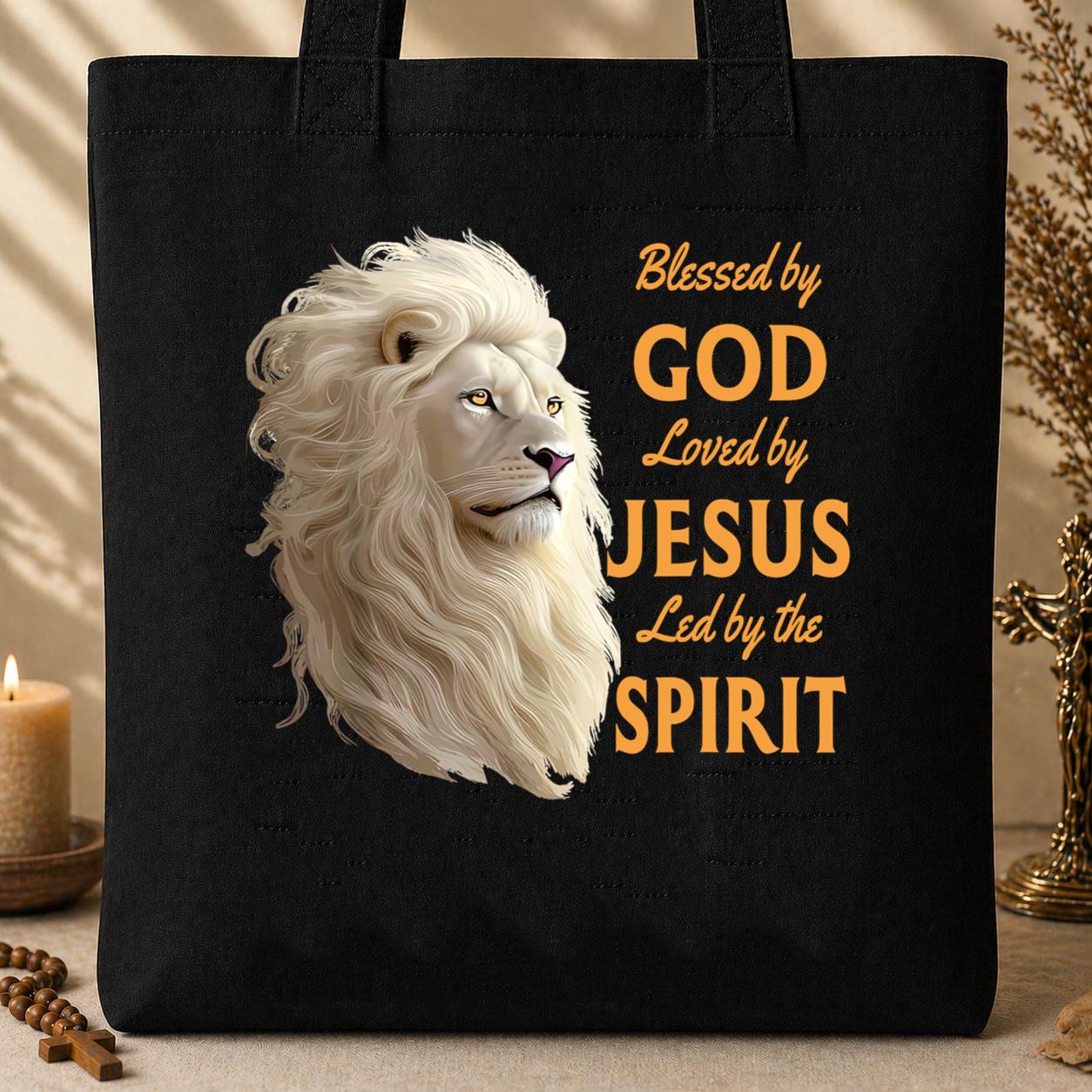 Blessed By God Loved By Jesus Led By The Spirit 01 Tote Bag