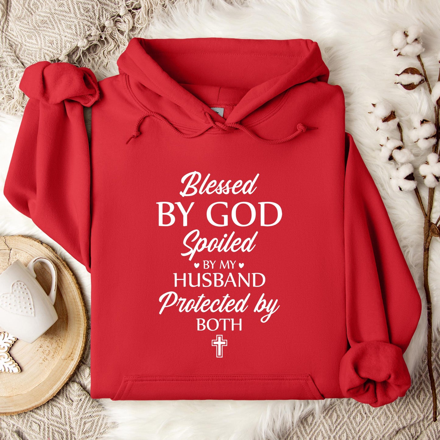 Blessed By God Spoiled By My Husband Protected By Both 02 Hoodie