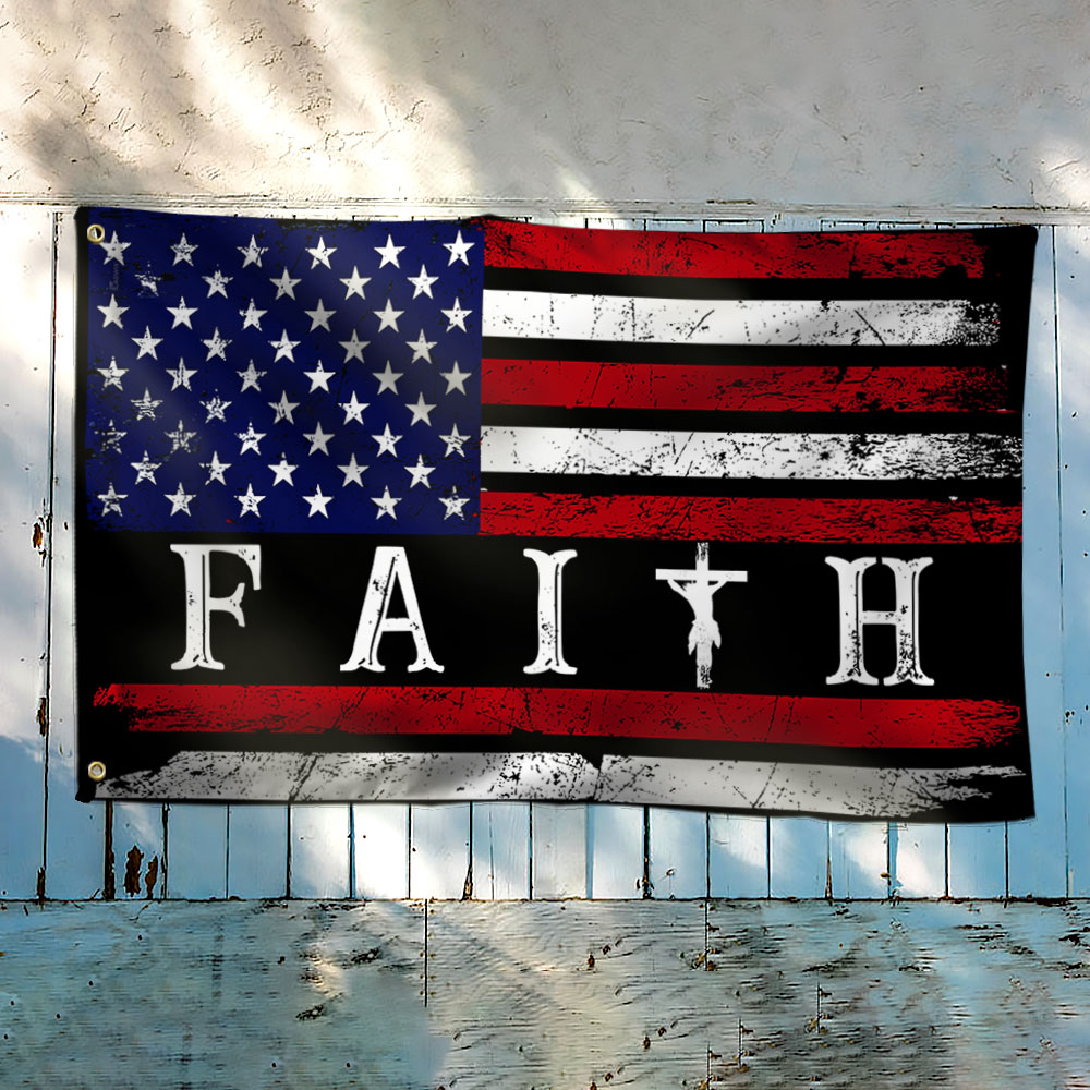 Faith In God Jesus Grommet Flag QNN43GFV1