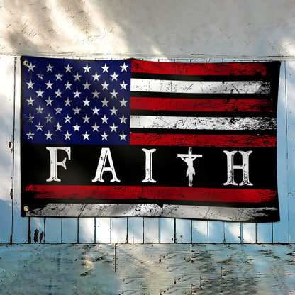 Faith In God Jesus Grommet Flag QNN43GFV1