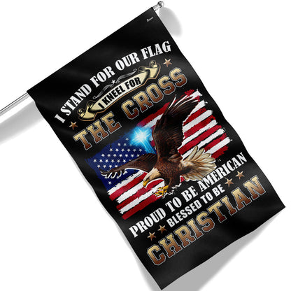 Proud To Be American Blessed To Be Christian Eagle Patriot American Flag