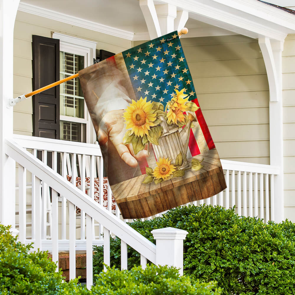 Jesus With Sunflower Flag