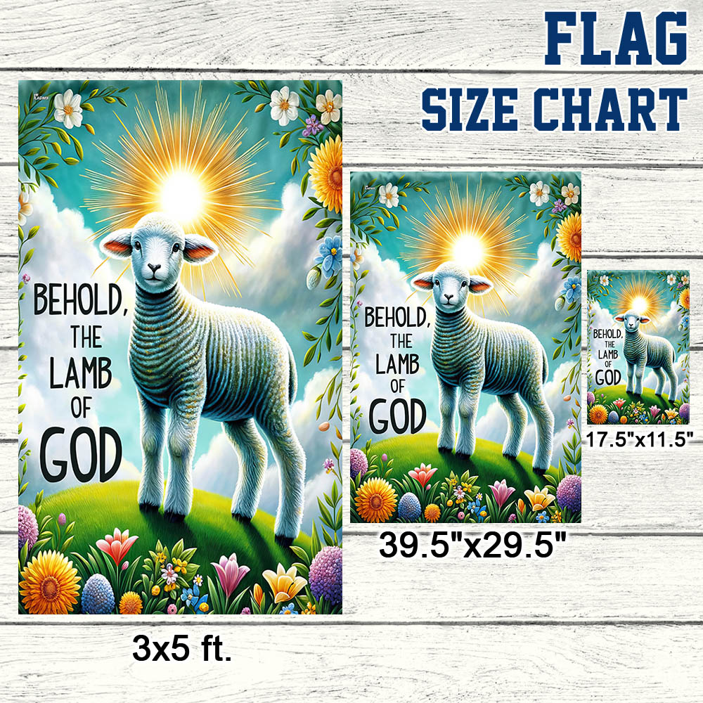 FLAGWIX  Lamb Easter Day Behold The Lamb of God Flag