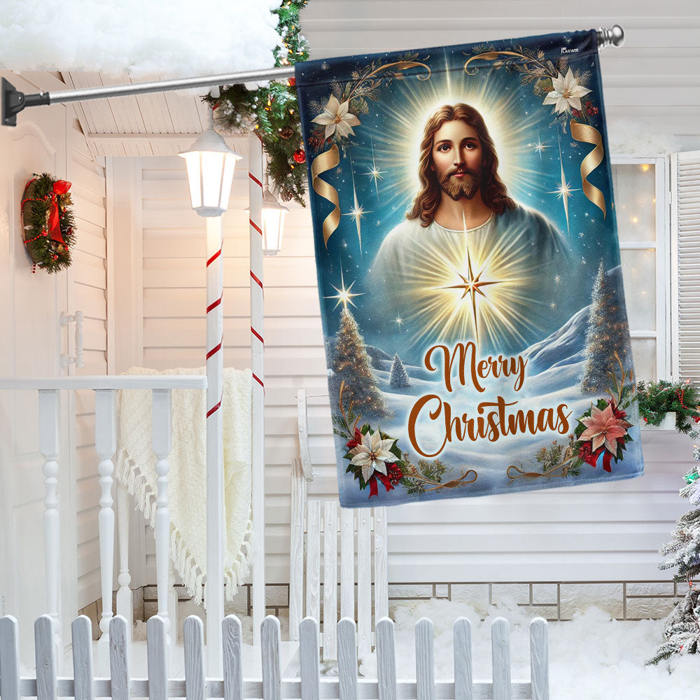 Jesus Christ Christmas Flag