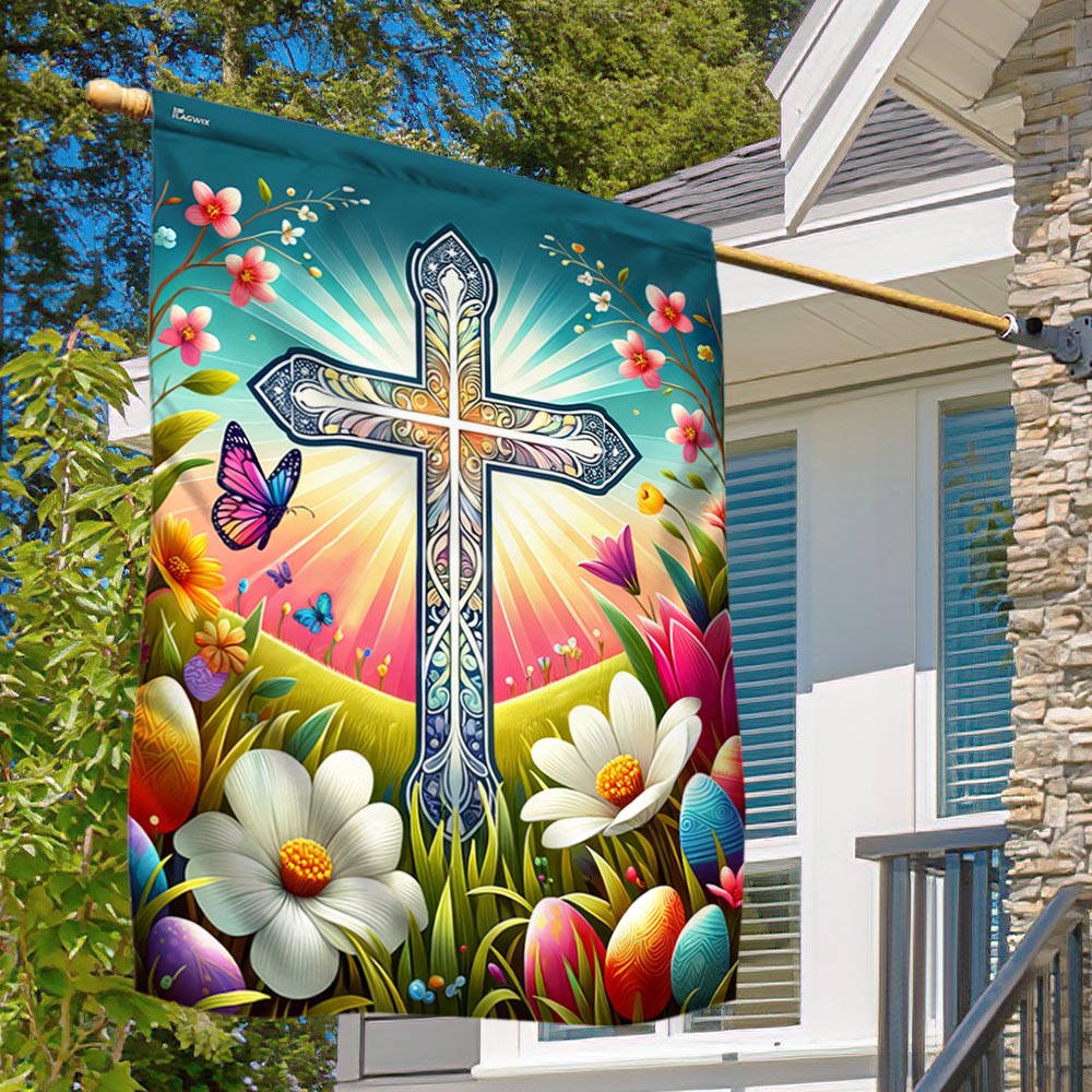 FLAGWIX  Easter Christian Cross Resurrection of Jesus Flag
