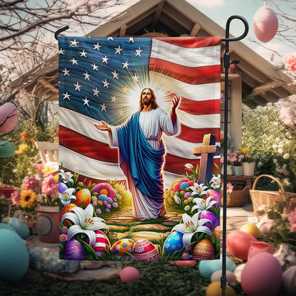 FLAGWIX  Jesus Easter American He Is Risen Christian Flag