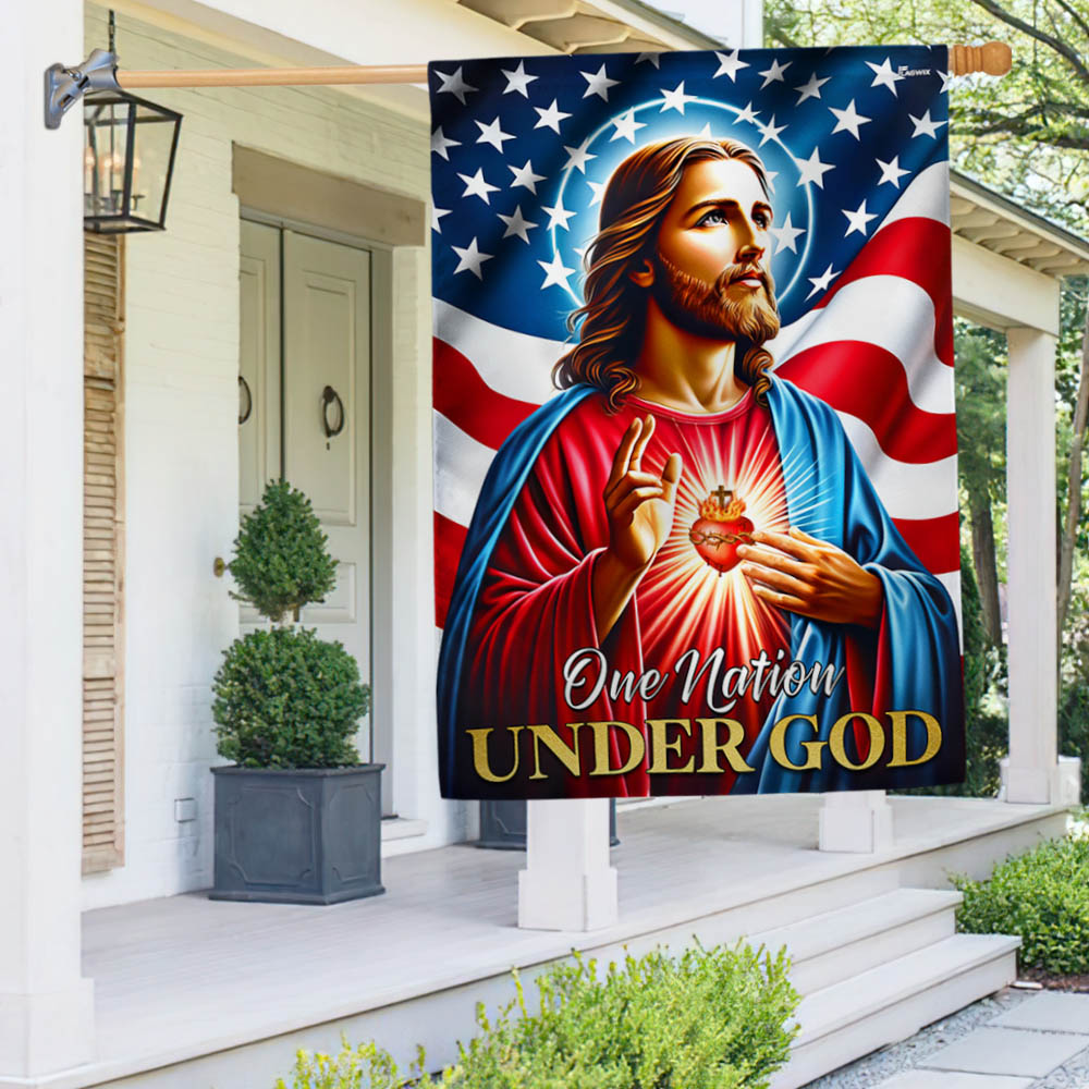 FLAGWIX  Jesus Christ American Flag One Nation Under God Flag