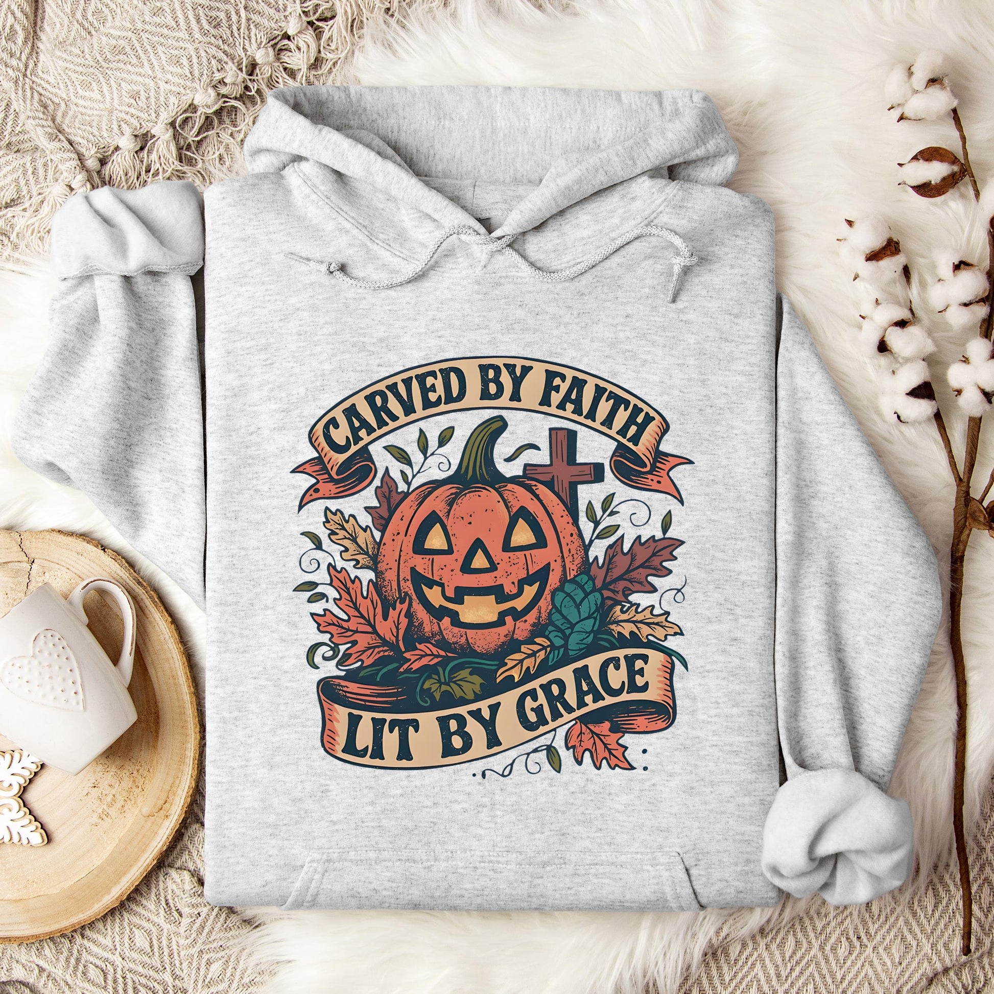 Carved By Faith Lit By Grace Hoodie