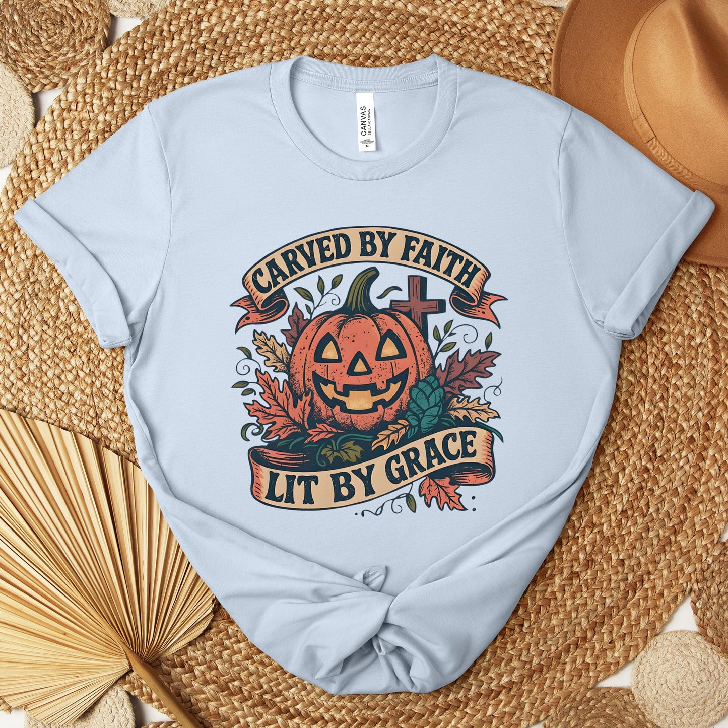 Carved By Faith Lit By Grace Premium T-shirt