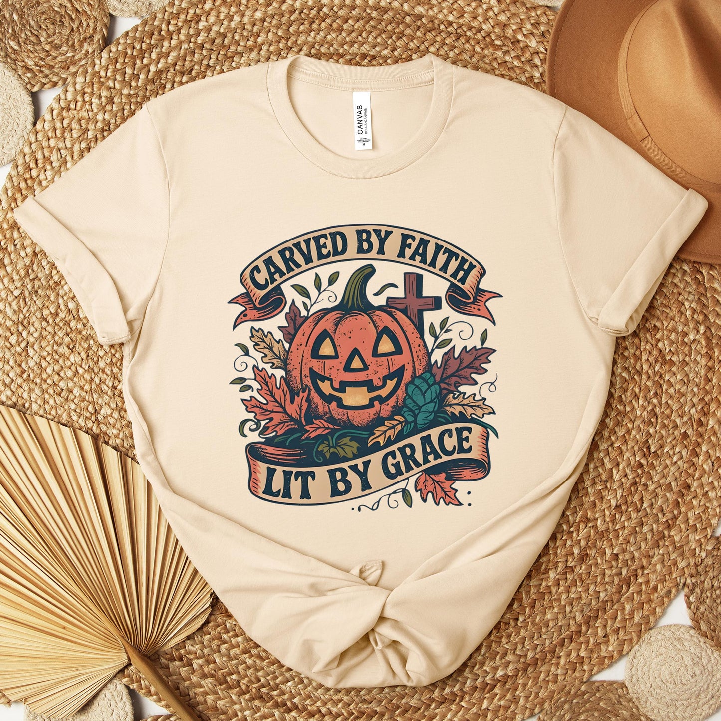Carved By Faith Lit By Grace Premium T-shirt