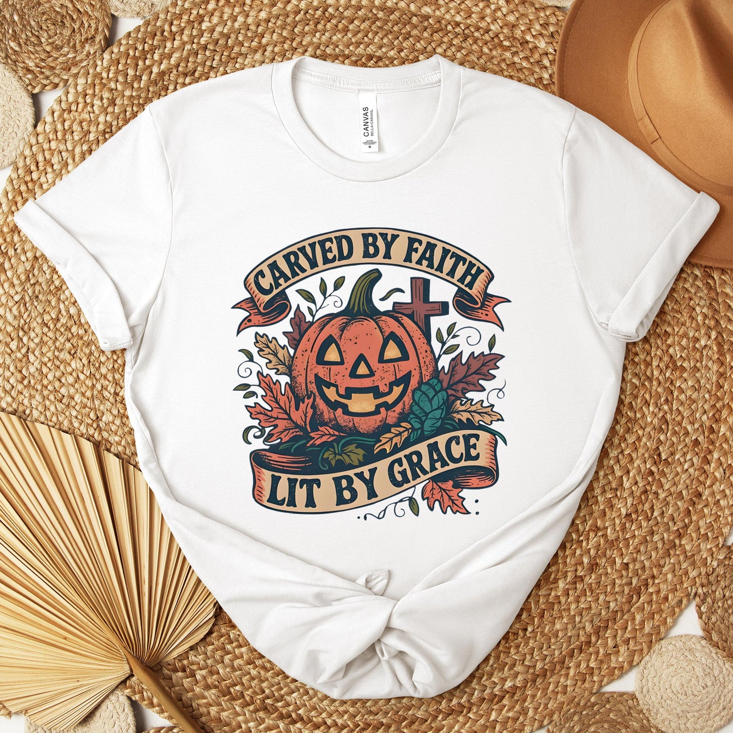 Carved By Faith Lit By Grace Premium T-shirt