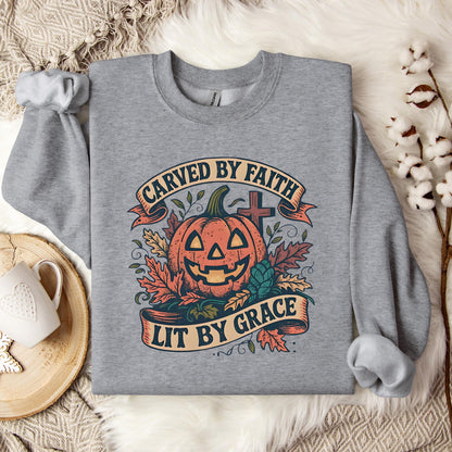 Carved By Faith Lit By Grace Sweatshirt