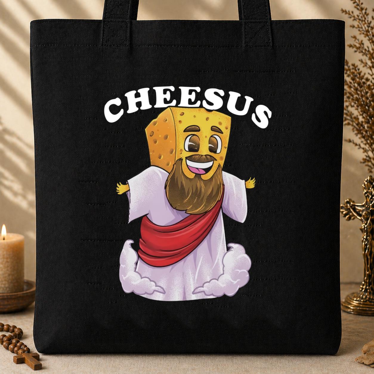 Cheesus Tote Bag