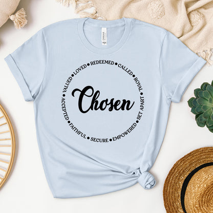 Chosen Valued Loved Redeemed Called Royal Set Apart Empowered Secure Faithful Accepted 01