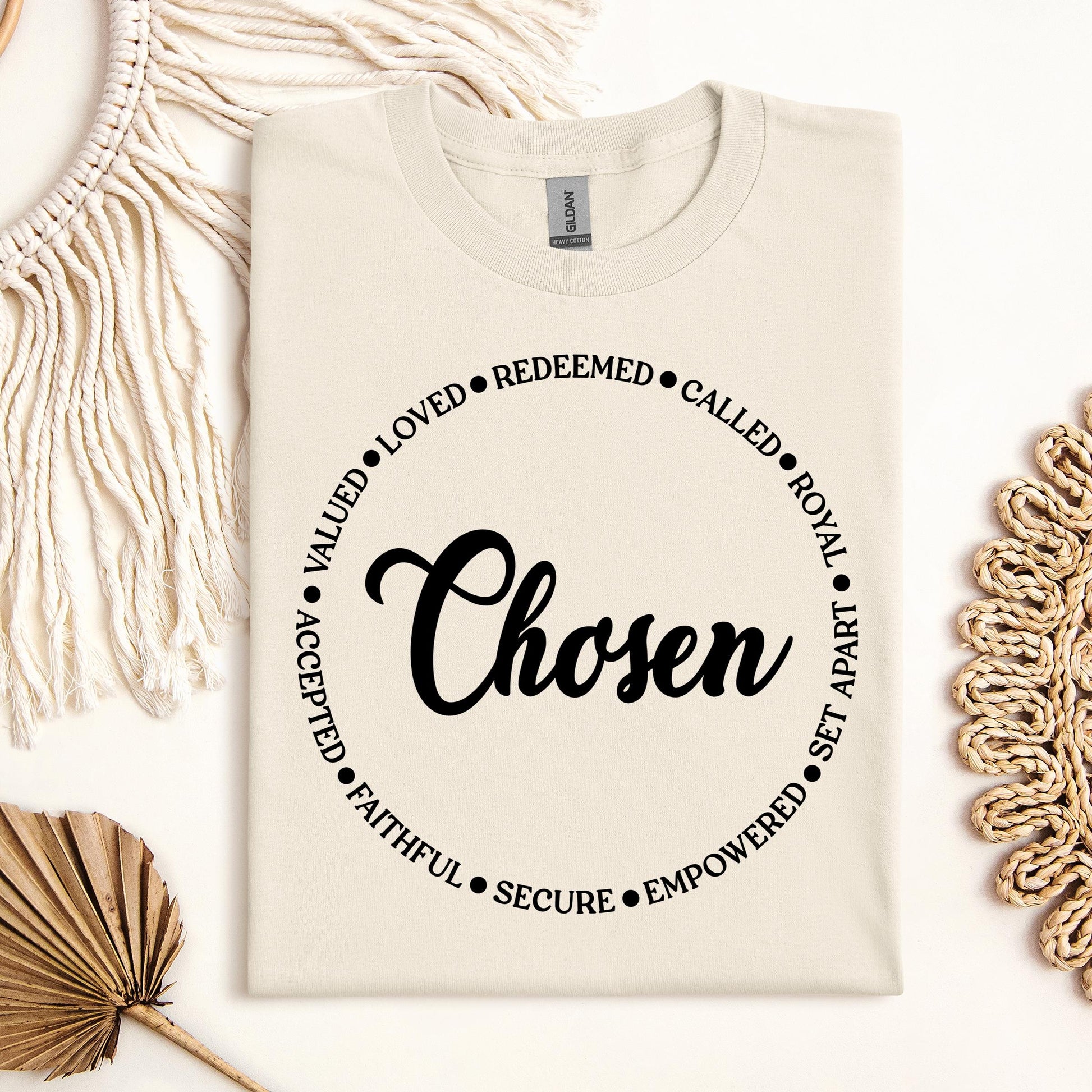 Chosen Valued Loved Redeemed Called Royal Set Apart Empowered Secure Faithful Accepted 01