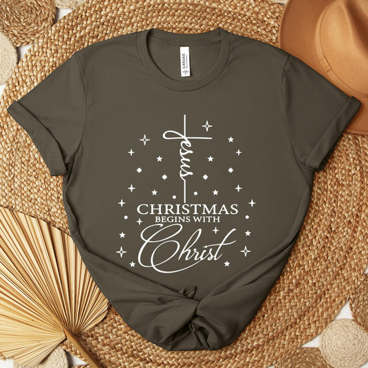 Christmas Begins With Christ 01 Premium T-shirt