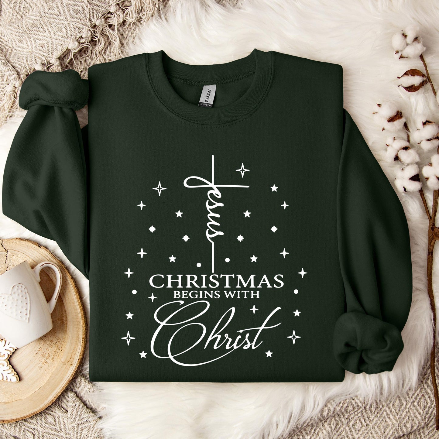 Christmas Begins With Christ 01 Sweatshirt