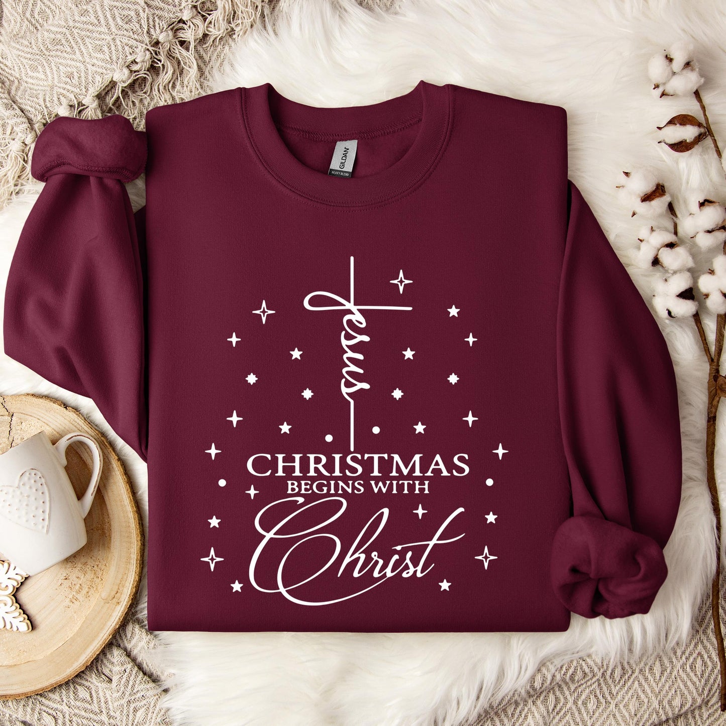 Christmas Begins With Christ 01 Sweatshirt