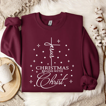 Christmas Begins With Christ 01 Sweatshirt