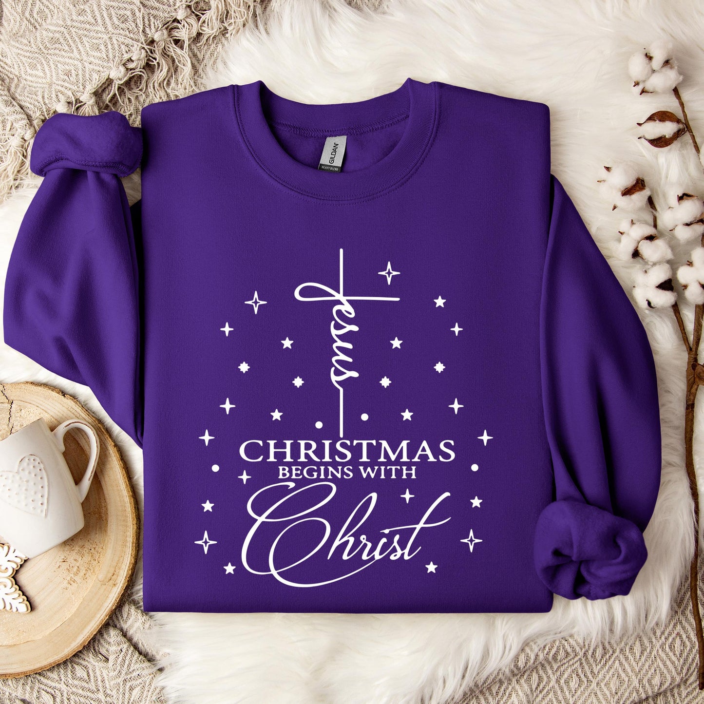 Christmas Begins With Christ 01 Sweatshirt