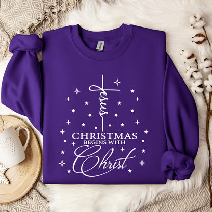 Christmas Begins With Christ 01 Sweatshirt