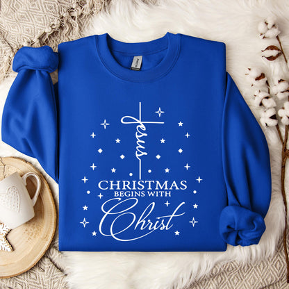 Christmas Begins With Christ 01 Sweatshirt