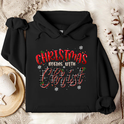 Christmas Begins With Christ 02 Hoodie
