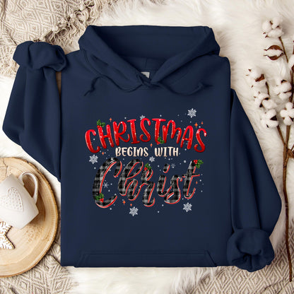 Christmas Begins With Christ 02 Hoodie