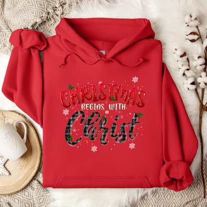 Christmas Begins With Christ 02 Hoodie