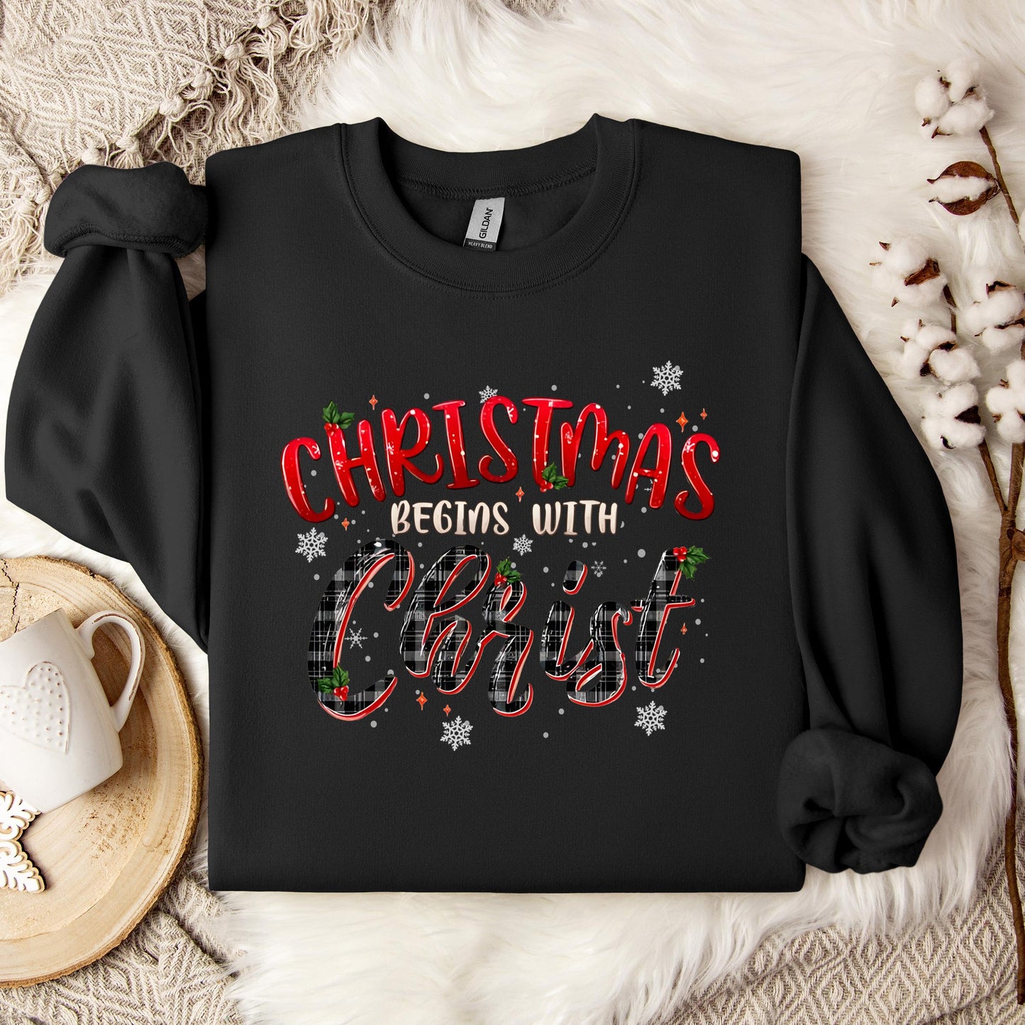 Christmas Begins With Christ 02 Sweatshirt