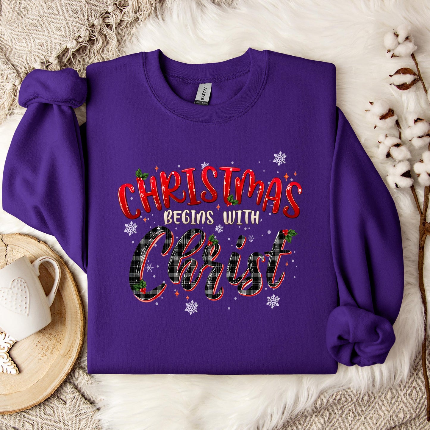 Christmas Begins With Christ 02 Sweatshirt