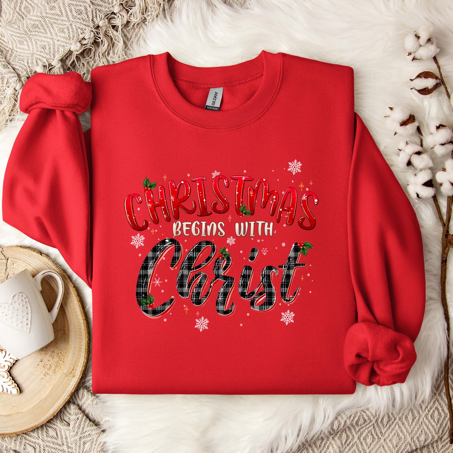 Christmas Begins With Christ 02 Sweatshirt