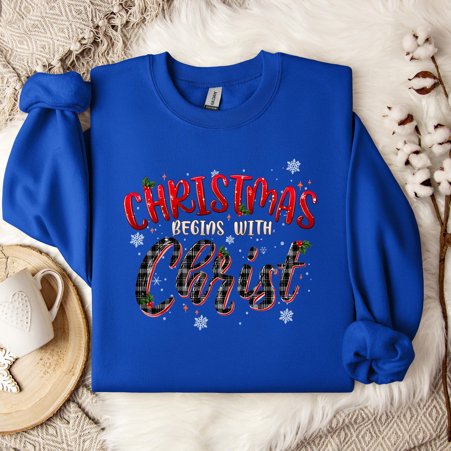Christmas Begins With Christ 02 Sweatshirt