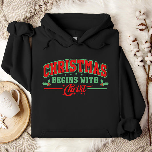 Christmas Begins With Christ 03 Hoodie