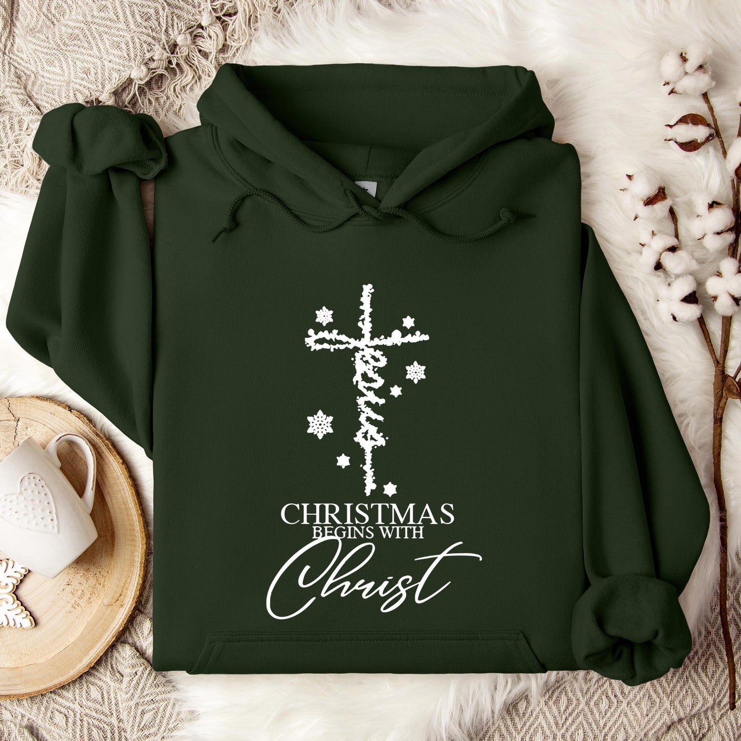 Christmas Begins With Christ 04 Hoodie