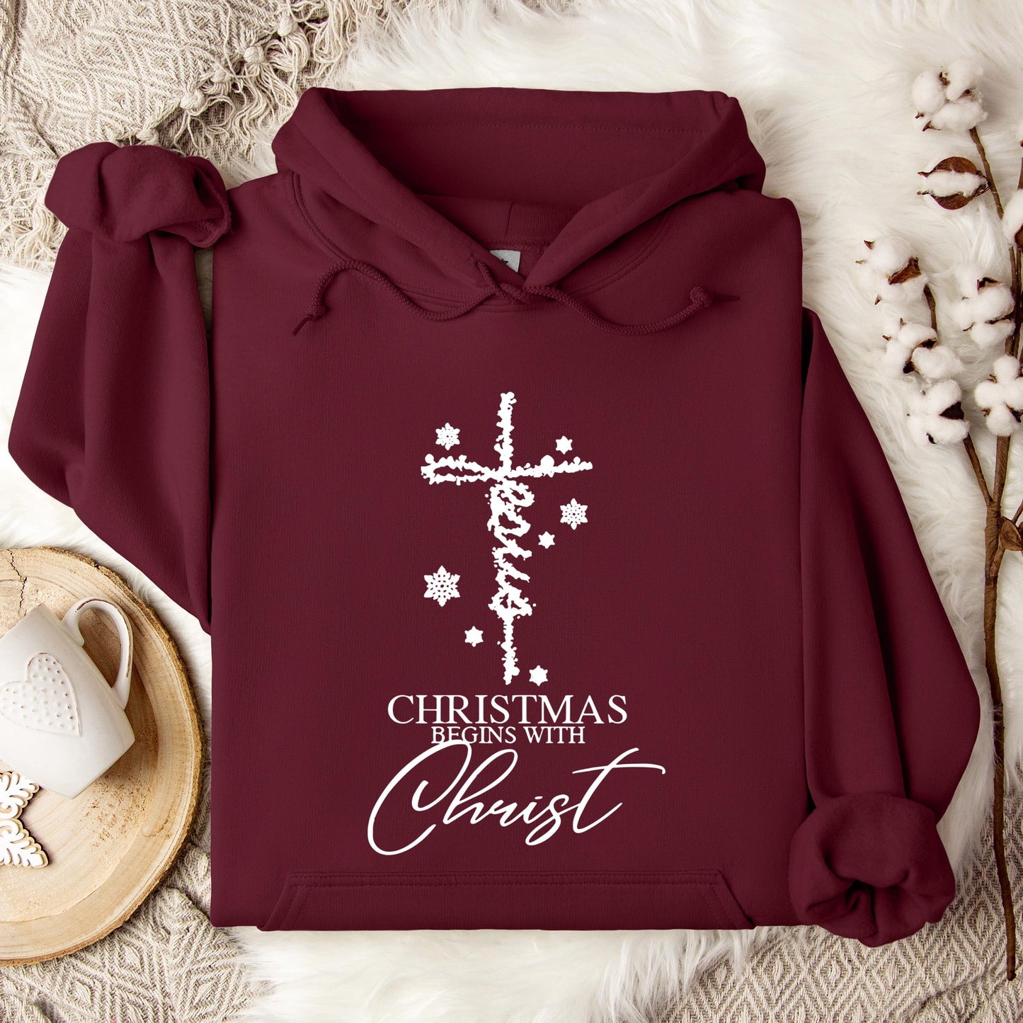 Christmas Begins With Christ 04 Hoodie
