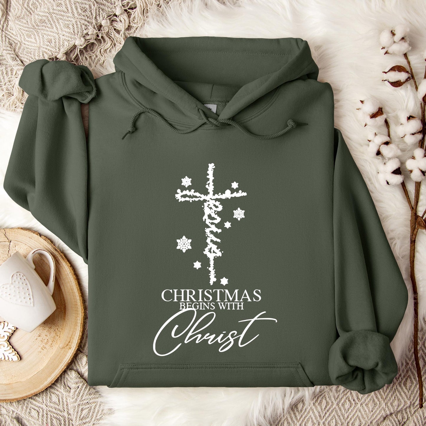 Christmas Begins With Christ 04 Hoodie