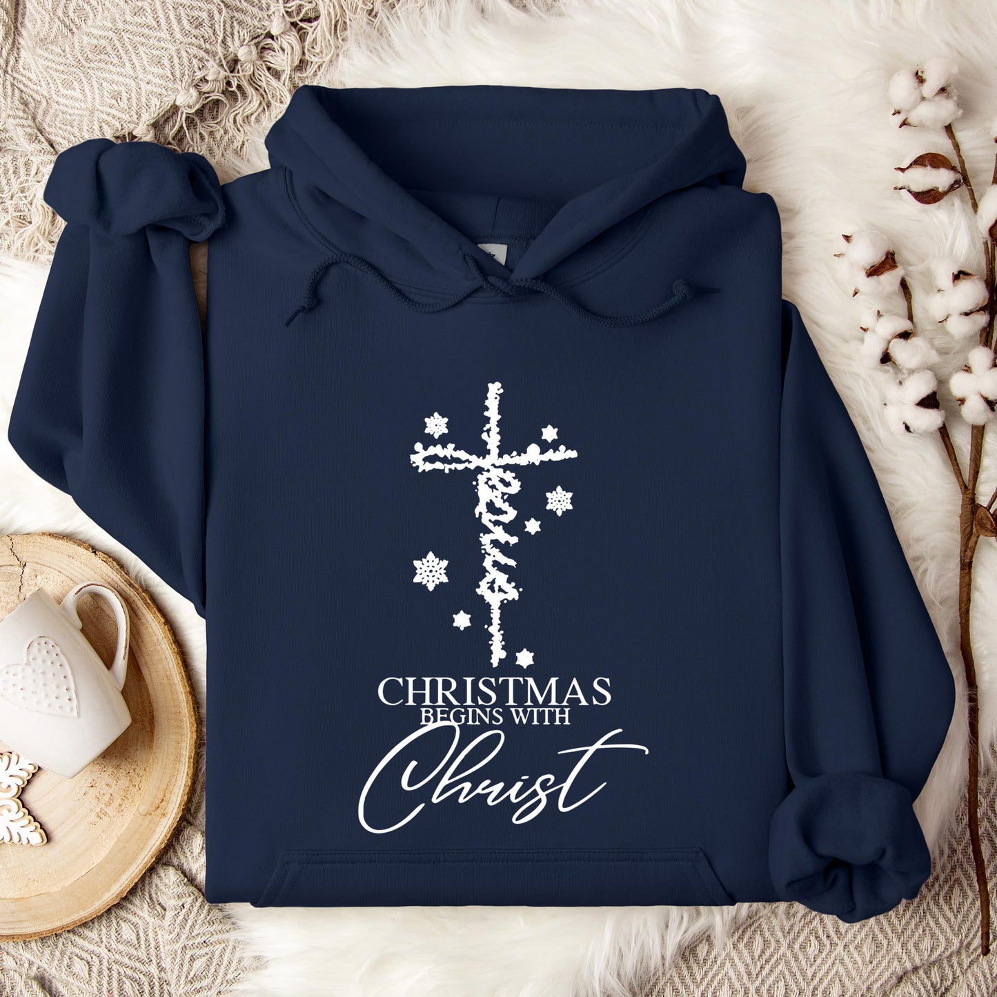Christmas Begins With Christ 04 Hoodie