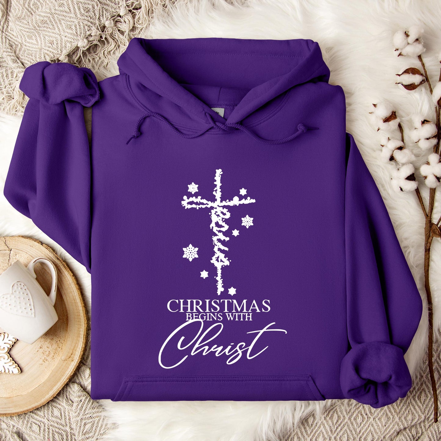 Christmas Begins With Christ 04 Hoodie