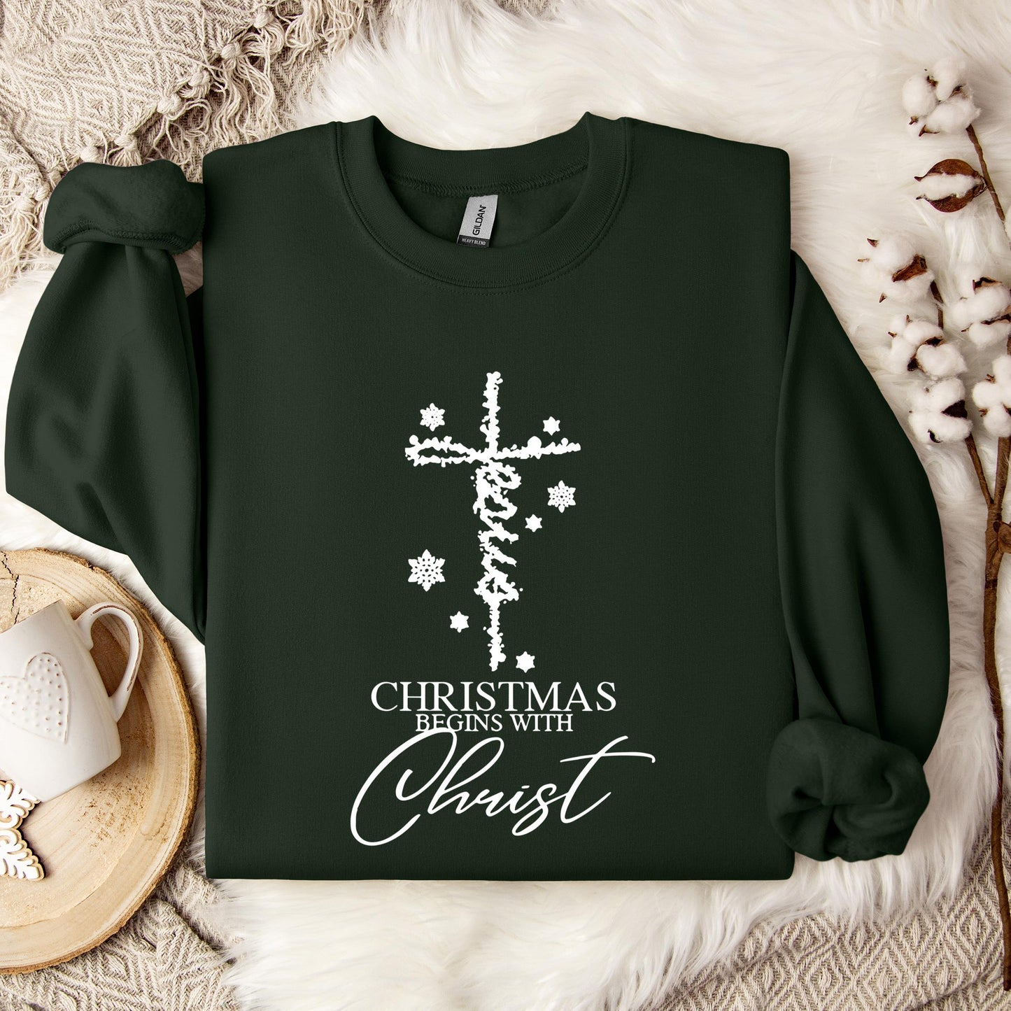 Christmas Begins With Christ 04 Sweatshirt