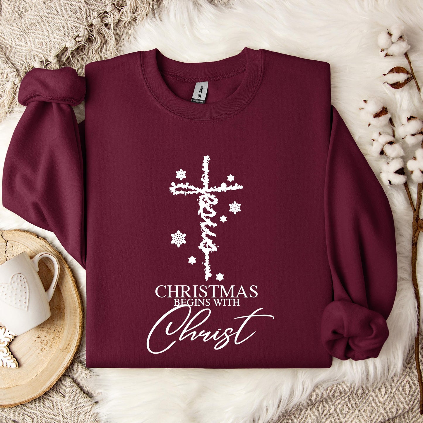 Christmas Begins With Christ 04 Sweatshirt