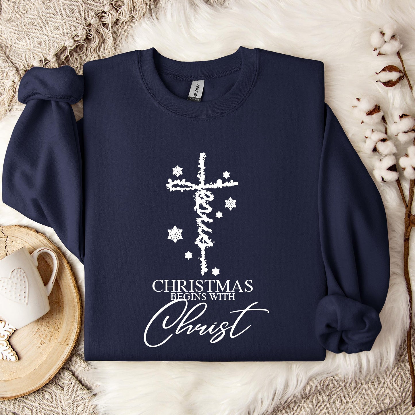 Christmas Begins With Christ 04 Sweatshirt