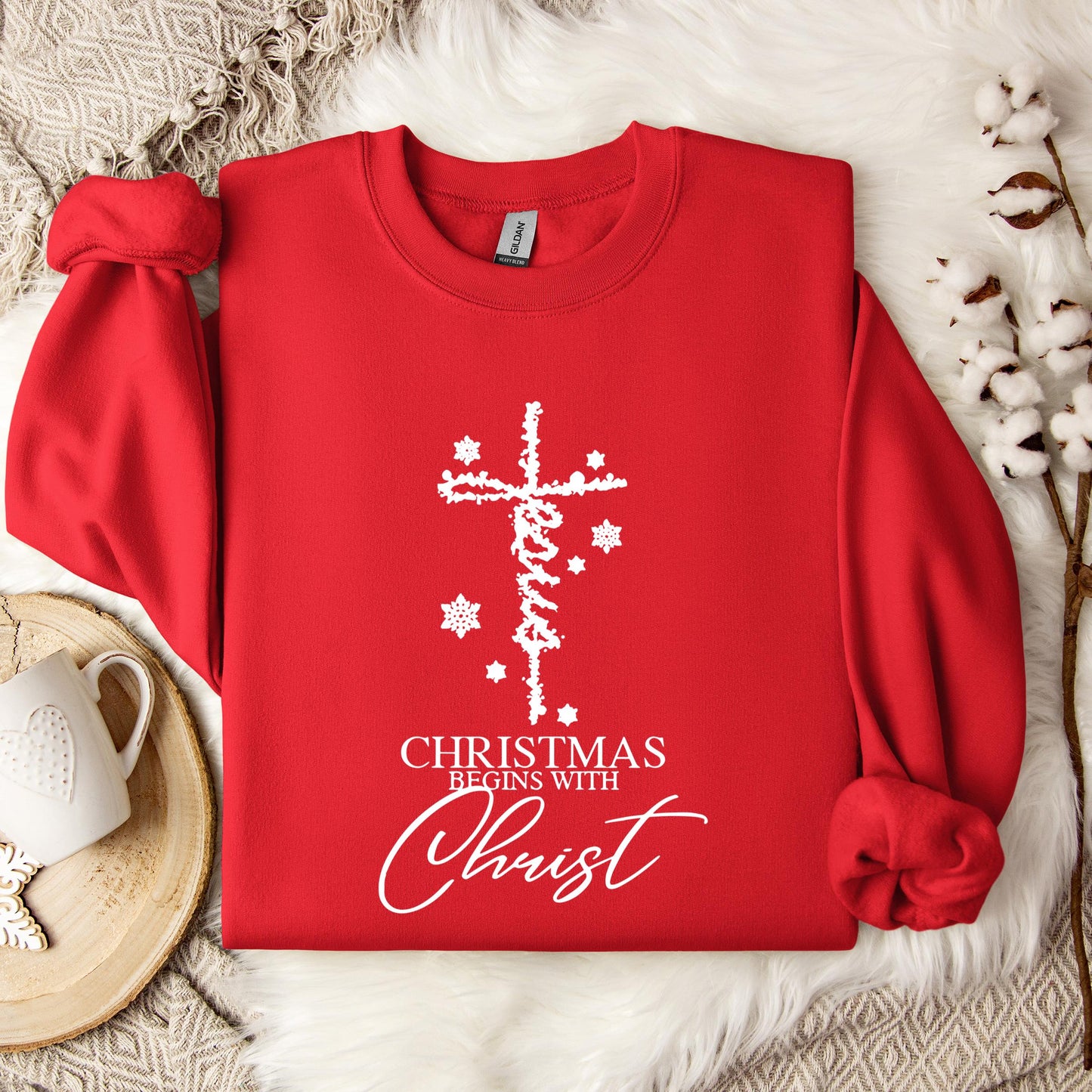 Christmas Begins With Christ 04 Sweatshirt