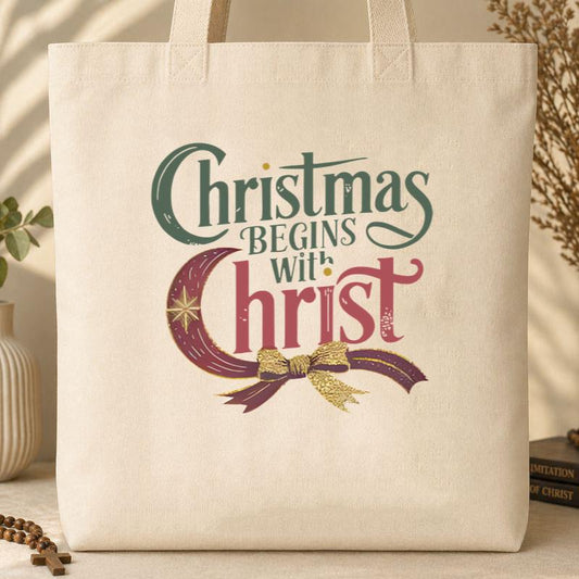Christmas Begins With Christ 08 Tote Bag