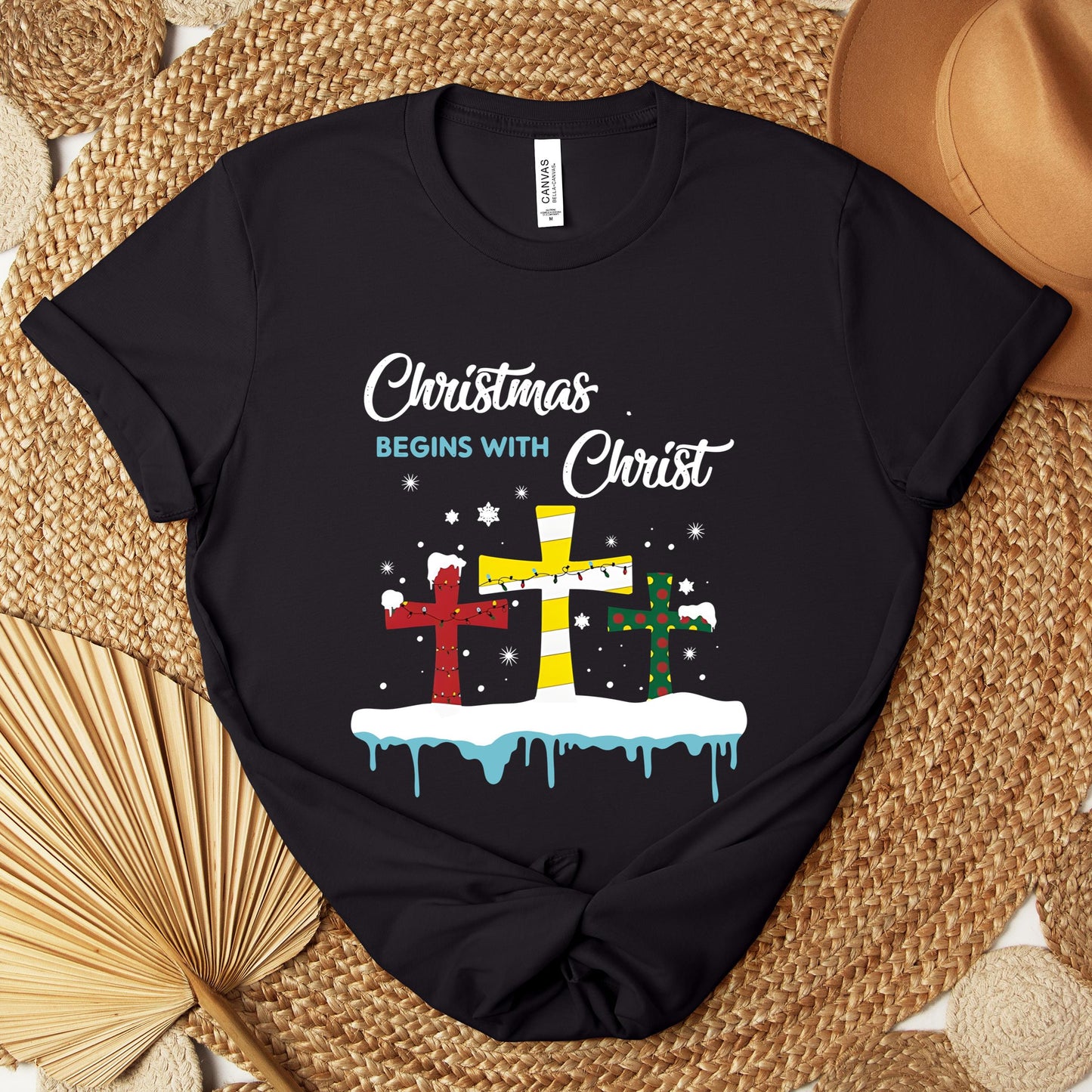 Christmas Begins With Christ Premium T-shirt