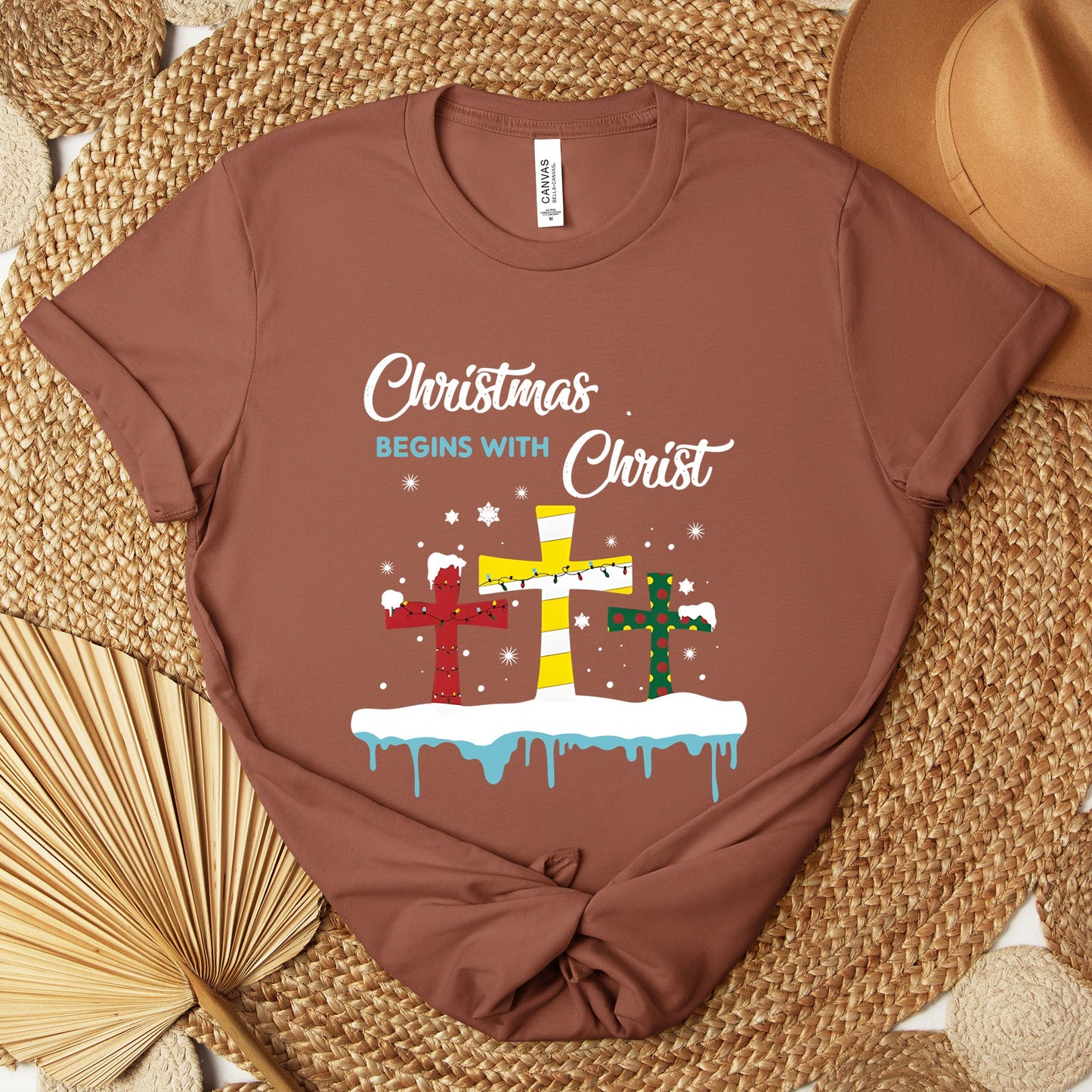 Christmas Begins With Christ Premium T-shirt