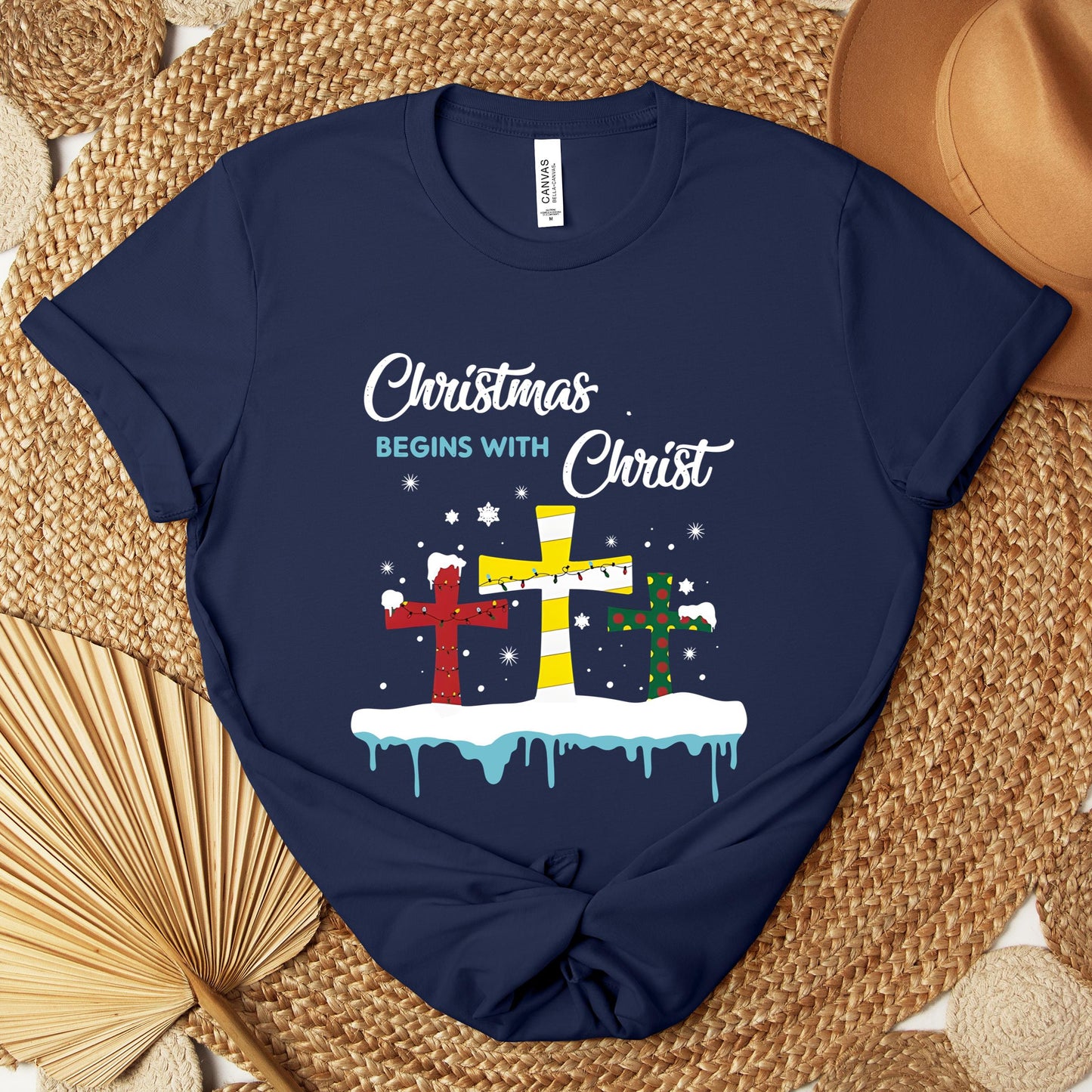 Christmas Begins With Christ Premium T-shirt