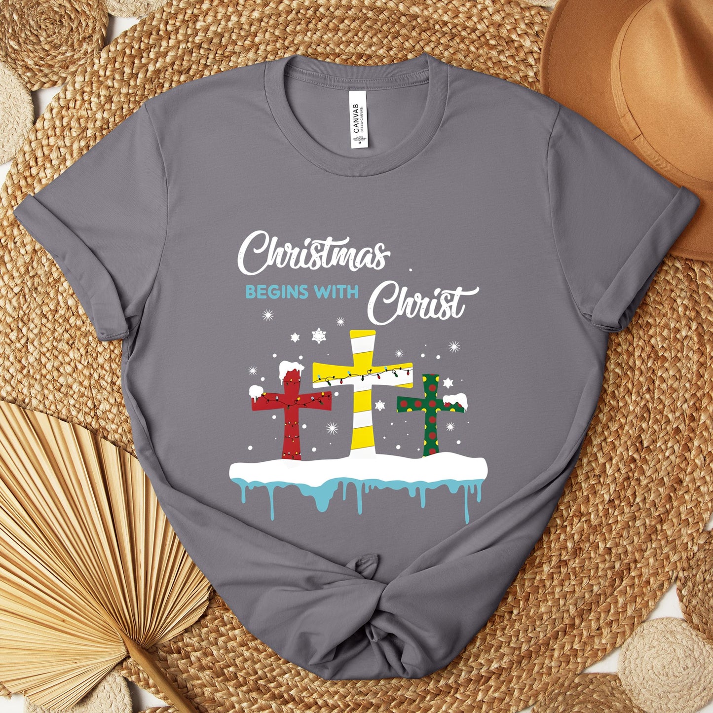 Christmas Begins With Christ Premium T-shirt